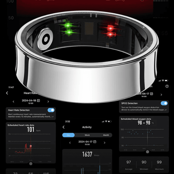 FitRing - Inteligentny pierścień FITNESS z aplikacją