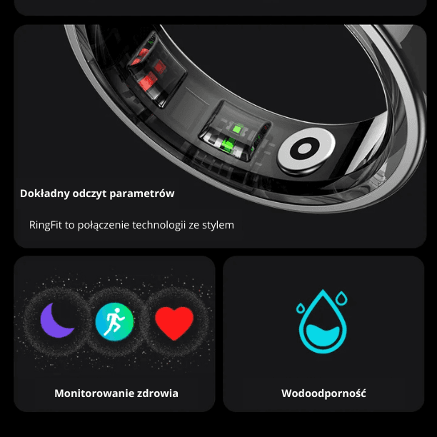 FitRing - Inteligentny pierścień FITNESS z aplikacją