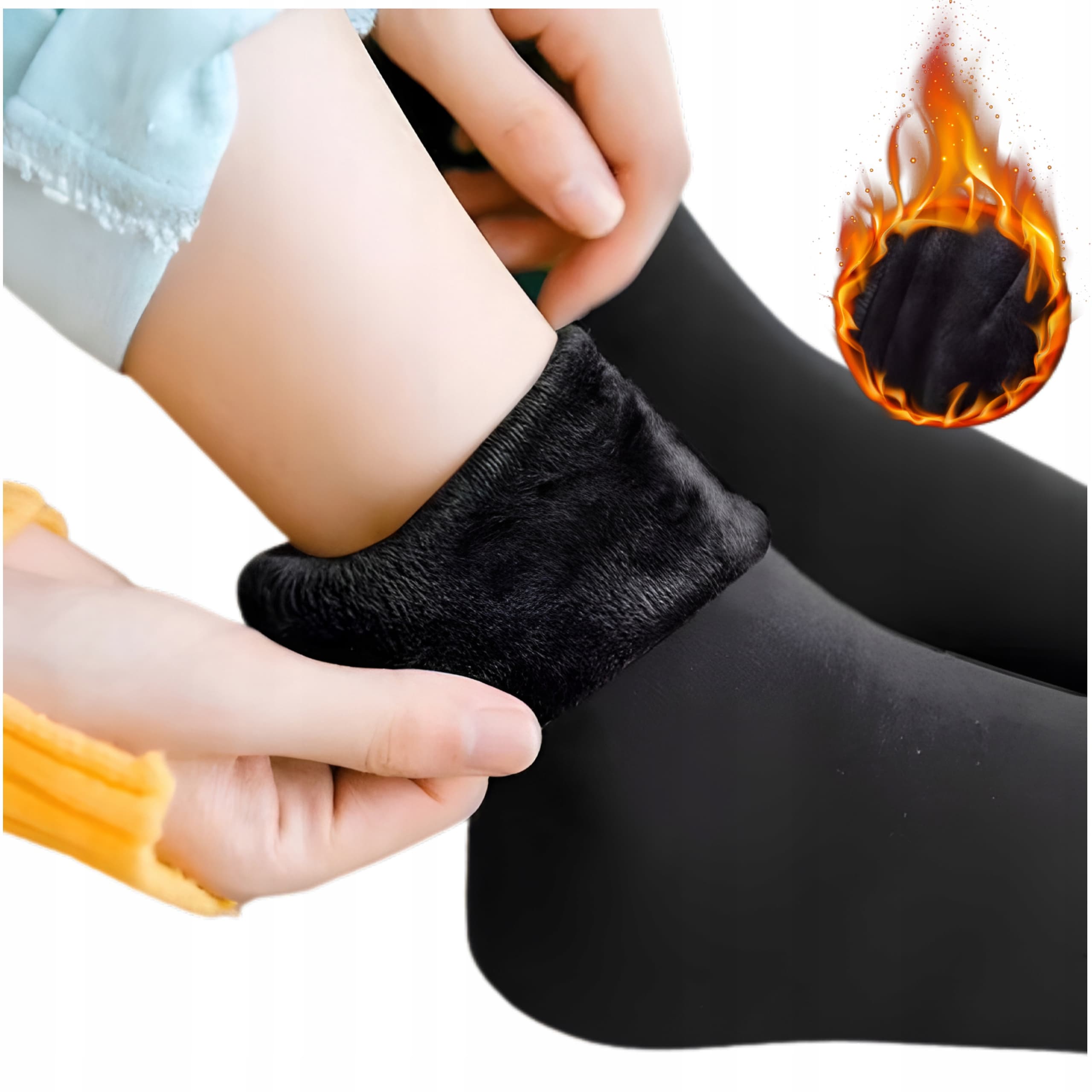 Skarpetki ocieplane z futerkiem